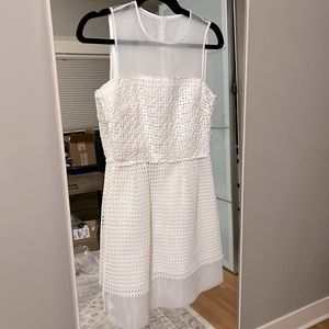 French Connection White Eyelet Dress - US 2